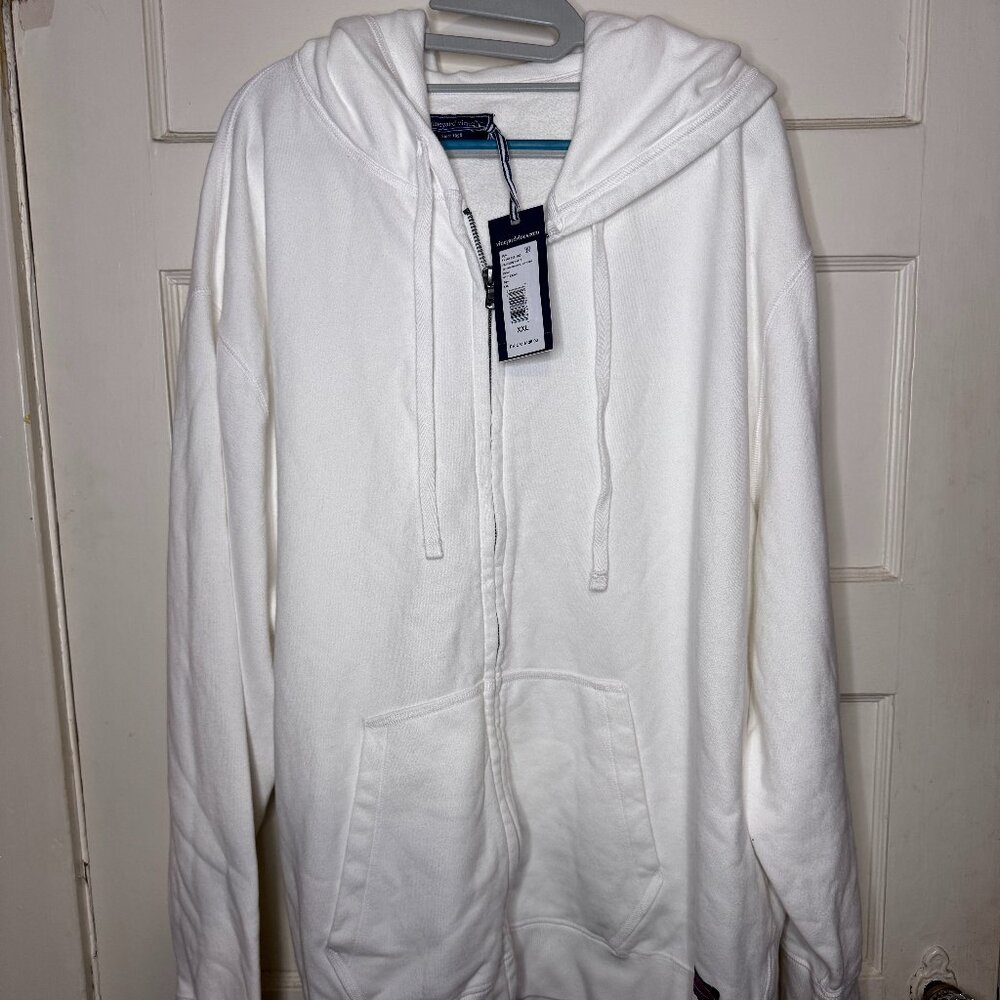 Vineyard Vines White Full-Zip Hoodie NWT